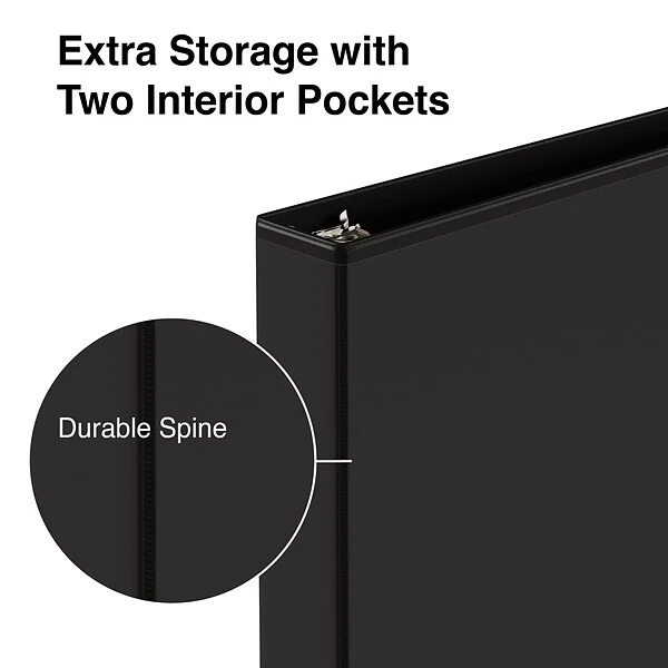 Economy 1" 3 Ring View Binder, Black (24308) 5 Economy 1" 3 Ring View Binder, Black (24308) - Image 3