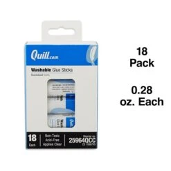 Quill Brand Washable Glue Sticks, 0.28 Oz., White, 18/Pack (25964-QCC) -Scott Stationery Shop s1223729 s7