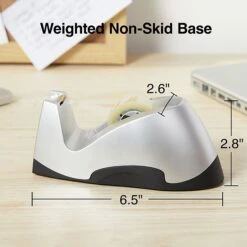 Executive Desktop Tape Dispenser, Silver 9 Executive Desktop Tape Dispenser, Silver -Scott Stationery Shop s1226301 s7