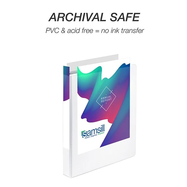 Samsill Economy 1" 3-Ring View Binders, White, 12/Pack (I008537C) 7 Samsill Economy 1" 3-Ring View Binders, White, 12/Pack (I008537C) - Image 5