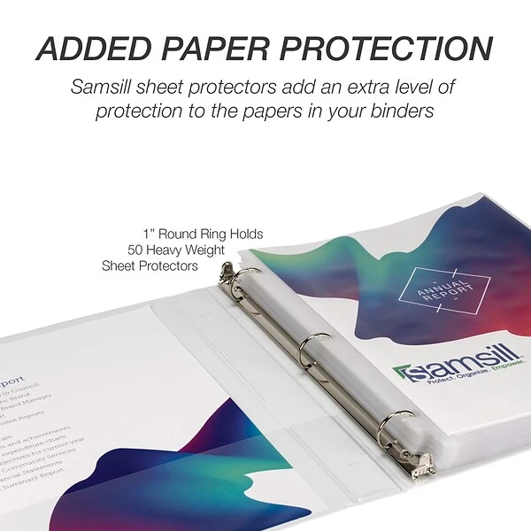 Samsill Economy 1" 3-Ring View Binders, White, 12/Pack (I008537C) 8 Samsill Economy 1" 3-Ring View Binders, White, 12/Pack (I008537C) - Image 6