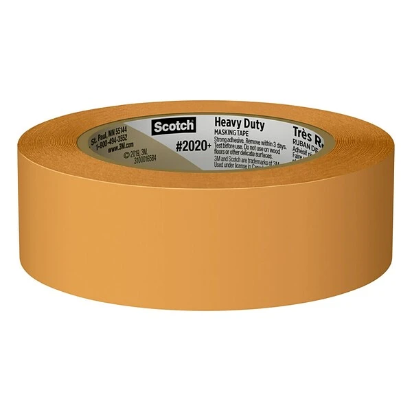 Scotch® Heavy Duty 1.41" X 60.1 Yds. Masking Tape, Orange (2020+-36AP) 3 Scotch® Heavy Duty 1.41" X 60.1 Yds. Masking Tape, Orange (2020+-36AP)