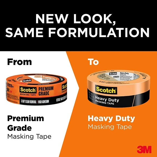 Scotch® Heavy Duty 1.41" X 60.1 Yds. Masking Tape, Orange (2020+-36AP) 4 Scotch® Heavy Duty 1.41" X 60.1 Yds. Masking Tape, Orange (2020+-36AP) - Image 2