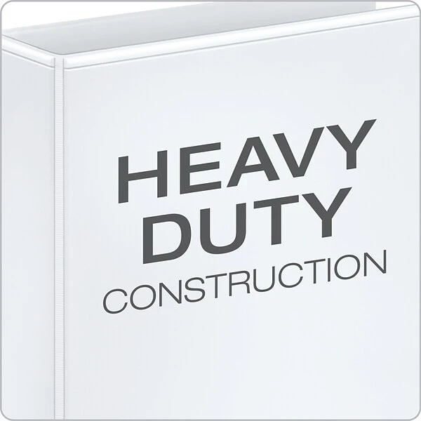 Cardinal Premier Easy Open ClearVue 3" Slant-D 3-Ring View Binder, White (CRD10330) 4 Cardinal Premier Easy Open ClearVue 3" Slant-D 3-Ring View Binder, White (CRD10330) - Image 2