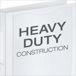 Cardinal® SuperLife™ Pro EasyOpen® ClearVue™ Locking Slant-D Ring Binders, 1-1/2" Capacity, White