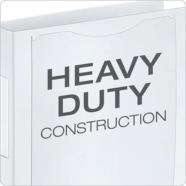 Cardinal® SuperLife™ Pro EasyOpen® ClearVue™ Locking Slant-D Ring Binders, 1-1/2" Capacity, White 3 Cardinal® SuperLife™ Pro EasyOpen® ClearVue™ Locking Slant-D Ring Binders, 1-1/2" Capacity, White