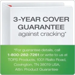 Cardinal® XtraLife® ClearVue™ 5" 3-Ring View Binder, White (26350) 11 Cardinal® XtraLife® ClearVue™ 5" 3-Ring View Binder, White (26350) -Scott Stationery Shop sp112496122 s7