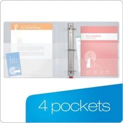 Cardinal Premier EasyOpen ClearVue 4" Slant-D 3-Ring View Binder, White (CRD10340) 9 Cardinal Premier EasyOpen ClearVue 4" Slant-D 3-Ring View Binder, White (CRD10340) -Scott Stationery Shop sp112837645 s7