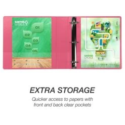 Samsill Fashion 2" 3-Ring View Binders, Pink Berry, 2/Pack (U86676) -Scott Stationery Shop sp117514339 s7