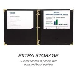 Samsill Classic Collection Executive Presentation 1" 3-Ring Binder, Black (SAM15130)