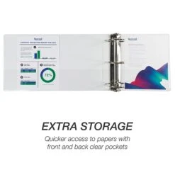 Samsill Titan Non-Stick 6" 3-Ring View Binder, White (SAM16427) -Scott Stationery Shop sp117514618 s7