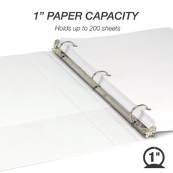 Samsill Economy 1" 3-Ring View Binders, White, 6/Pack (I08537) 8 Samsill Economy 1" 3-Ring View Binders, White, 6/Pack (I08537) -Scott Stationery Shop sp117515470 s7