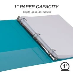 Samsill Fashion 1" 3-Ring View Binders, Teal, 2/Pack (U86377) 8 Samsill Fashion 1" 3-Ring View Binders, Teal, 2/Pack (U86377) -Scott Stationery Shop sp117515644 s7