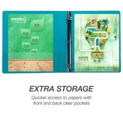 Samsill Fashion 1" 3-Ring View Binders, Teal, 2/Pack (U86377) 9 Samsill Fashion 1" 3-Ring View Binders, Teal, 2/Pack (U86377) -Scott Stationery Shop sp117515728 s7