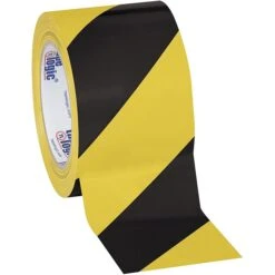 Tape Logic™ 3" X 36 Yds. Striped Vinyl Safety Tape, Black/Yellow, 3/Pack