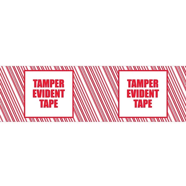 SI Products Security Tape, 2" X 110 Yds., Red/White, 6/Pack (155RCP) 3 SI Products Security Tape, 2" X 110 Yds., Red/White, 6/Pack (155RCP)