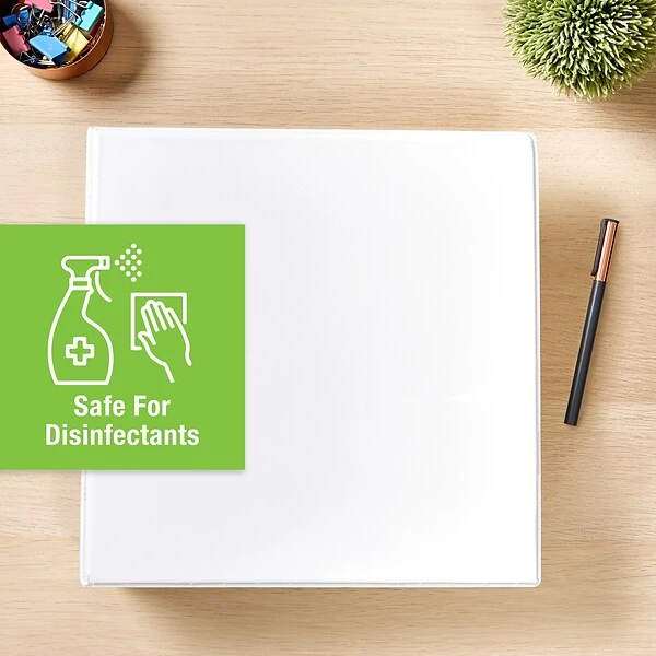 Avery TouchGuard Protection Heavy Duty 2" 3-Ring View Binder, White (17143) 6 Avery TouchGuard Protection Heavy Duty 2" 3-Ring View Binder, White (17143) - Image 4