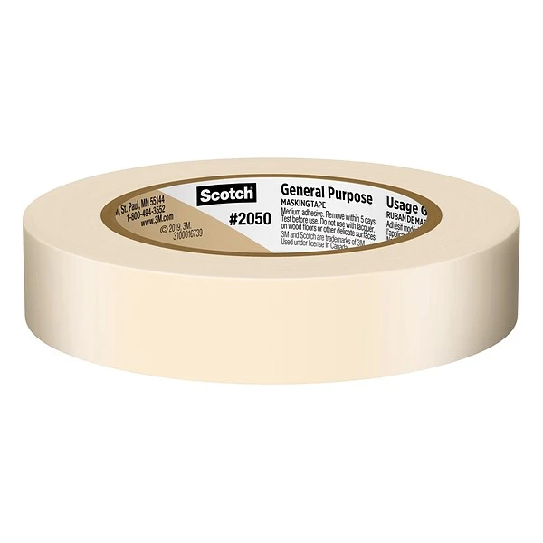 Scotch® General Purpose Masking Tape, Tan, 0.94 In X 60.1 Yd (2050-24AP) 4 Scotch® General Purpose Masking Tape, Tan, 0.94 In X 60.1 Yd (2050-24AP) - Image 2
