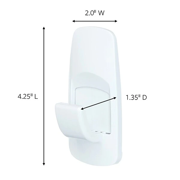 Command™ Jumbo Hook, White, 1 Hook, 2 Strips/Pack (17004-RR) 4 Command™ Jumbo Hook, White, 1 Hook, 2 Strips/Pack (17004-RR) - Image 2