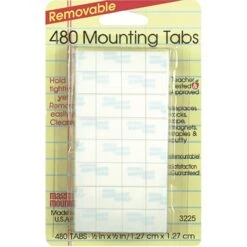 Magic Mounts® Removable Tabs, 0.5" X 0.5", 480 Per Pack, 3 Packs (MIL3225-3)