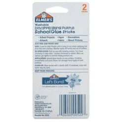 Elmer's School Glue Sticks, 0.21 Oz., Purple, 2/Pack (E522) -Scott Stationery Shop sp162555449 s7