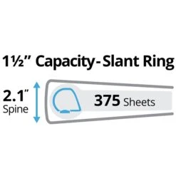 Avery Durable 1 1/2" 3-Ring View Binder, Dark Blue (17024)