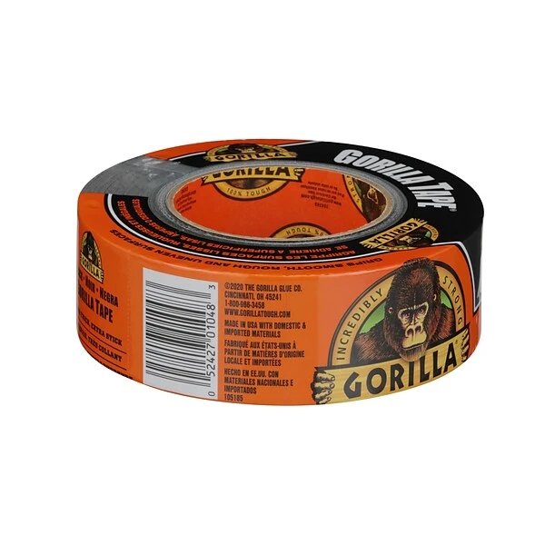 Gorilla Duct Tape, 1.88" X 30 Yds., Black (105629) 4 Gorilla Duct Tape, 1.88" X 30 Yds., Black (105629) - Image 2