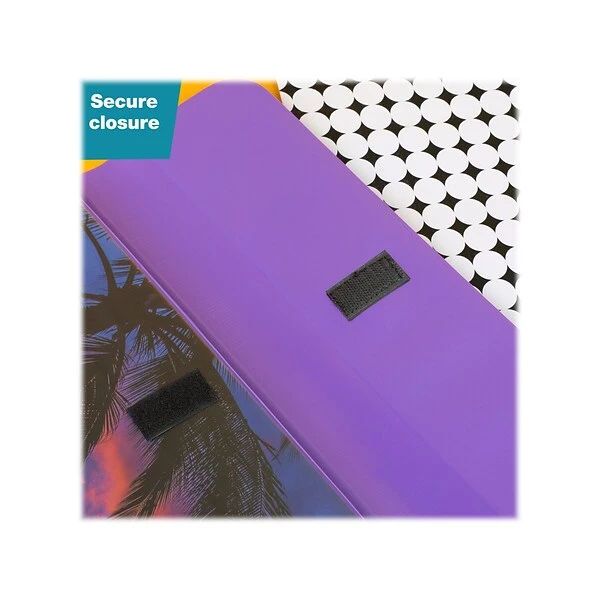 Mead Trapper Keeper 1" 3-Ring Pocket Binder, Palm Trees (260038FDE1-ECM) 4 Mead Trapper Keeper 1" 3-Ring Pocket Binder, Palm Trees (260038FDE1-ECM) - Image 2