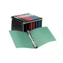 Avery 1" 3-Ring Hanging Binder, Green (14802)