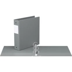 Davis Group Easyview Premium 2" 3-Ring View Binder, Gray, 6/Pack (8413-07-06)