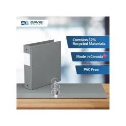 Davis Group Easyview Premium 2" 3-Ring View Binder, Gray, 6/Pack (8413-07-06) -Scott Stationery Shop sp179266153 s7