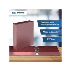 Davis Group Easyview Premium 1 1/2" 3-Ring View Binder, Burgundy, 6/Pack (8412-08-06) -Scott Stationery Shop sp179266242 s7