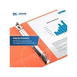 Davis Group Easyview Premium 1 1/2" 3-Ring View Binder, Orange, 6/Pack (8412-19-06) -Scott Stationery Shop sp179266251 s7