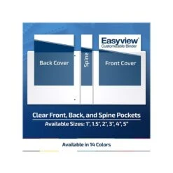 Davis Group Easyview Premium 1 1/2" 3-Ring View Binder, White, 6/Pack (8412-00-06) -Scott Stationery Shop sp179266259 s7