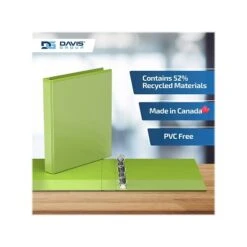 Davis Group Easyview Premium 1" 3-Ring View Binder, Lime Green, 6/Pack (8411-24-06) -Scott Stationery Shop sp179266287 s7