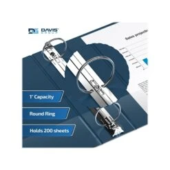 Davis Group Easyview Premium 1" 3-Ring View Binder, Navy, 6/Pack (8411-72-06) -Scott Stationery Shop sp179266314 s7