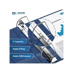 Davis Group Easyview Premium 5" 3-Ring View Binder, Royal Blue, 4/Pack (8407-92-04) -Scott Stationery Shop sp179266501 s7
