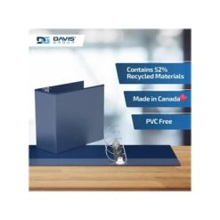 Davis Group Easyview Premium 5" 3-Ring View Binder, Royal Blue, 4/Pack (8407-92-04) -Scott Stationery Shop sp179266502 s7