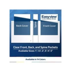 Davis Group Easyview Premium 5" 3-Ring View Binder, Royal Blue, 4/Pack (8407-92-04) -Scott Stationery Shop sp179266504 s7
