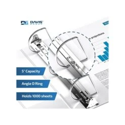 Davis Group Easyview Premium 5" 3-Ring View Binder, White, 4/Pack (8407-00-04) -Scott Stationery Shop sp179266528 s7