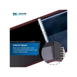 Davis Group 3-Up 1" 7-Ring Business Checkbook Binder, Burgundy (3UPAM-08) -Scott Stationery Shop sp179266640 s7