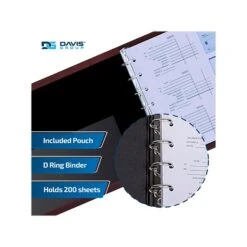 Davis Group 3-Up 1" 7-Ring Business Checkbook Binder, Burgundy (3UPAM-08) -Scott Stationery Shop sp179266641 s7