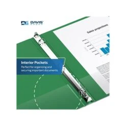 Davis Group Easyview Premium 3" 3-Ring View Binder, Green, 6/Pack (8414-04-06) -Scott Stationery Shop sp179266719 s7