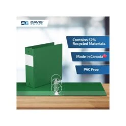 Davis Group Easyview Premium 3" 3-Ring View Binder, Green, 6/Pack (8414-04-06) -Scott Stationery Shop sp179266721 s7