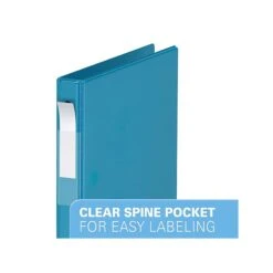 Davis Group Premium Economy 5/8" 3-Ring Non-View Binder, Turquoise Blue, 6/Pack (2300-52-06) -Scott Stationery Shop sp179788872 s7