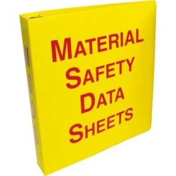 Accuform Safety Data Sheets 1 1/2" 3-Ring A4 Binders, Red/Yellow (ZRS641)
