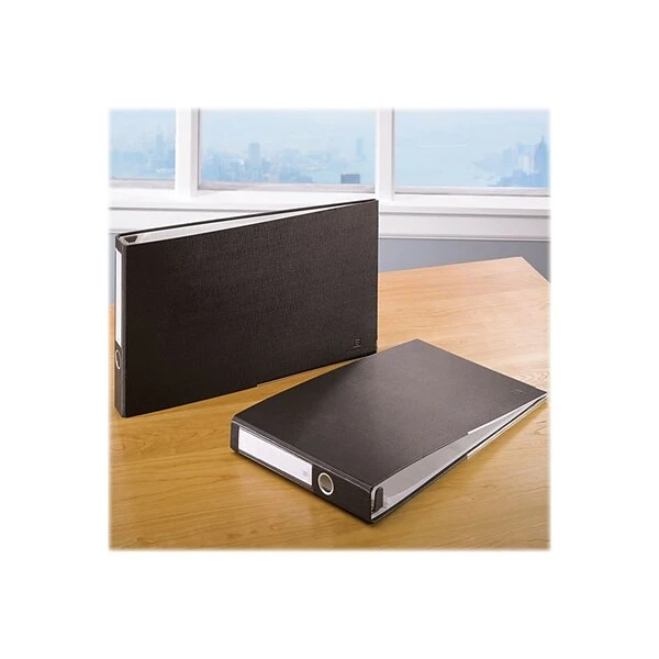 Bindertek One-Touch 2" 3-Ring Ledger Binder, Black (3LDGN-BK) 6 Bindertek One-Touch 2" 3-Ring Ledger Binder, Black (3LDGN-BK) - Image 4