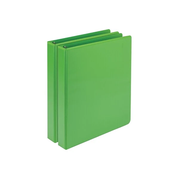 Samsill Fashion 1" 3-Ring View Binders, Chartreuse, 2/Pack (U86378) 4 Samsill Fashion 1" 3-Ring View Binders, Chartreuse, 2/Pack (U86378) - Image 2