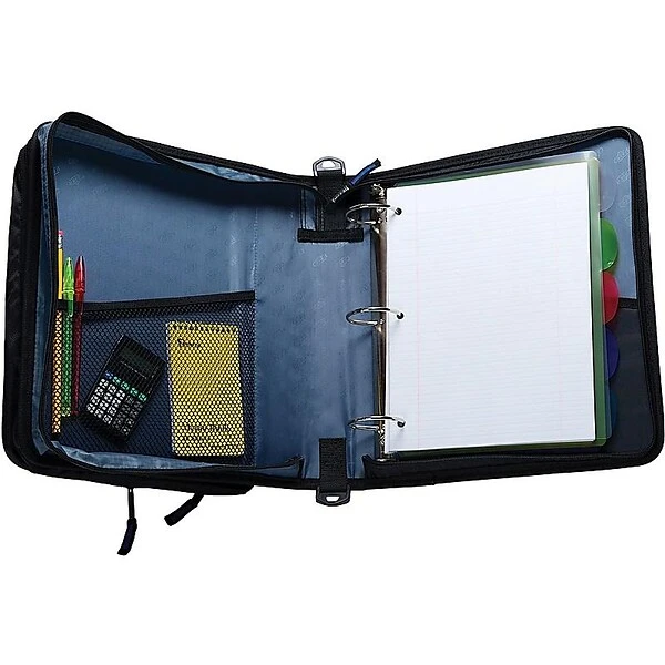 Case It 2" 3-Ring Zipper Binder, Black (LT007BLACK) 4 Case It 2" 3-Ring Zipper Binder, Black (LT007BLACK) - Image 2