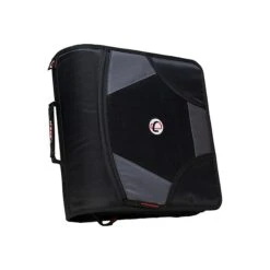 Case It King Sized Zip Tab 4" 3-Ring Zipper Binder, Black (D186BLK)
